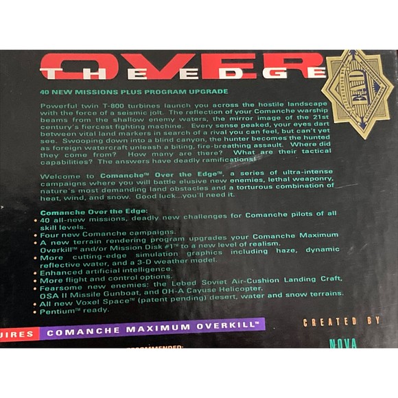 Comanche: Over the Edge IBM floppy disk Maximum Overkill 40 add-on missions - Picture 9 of 16